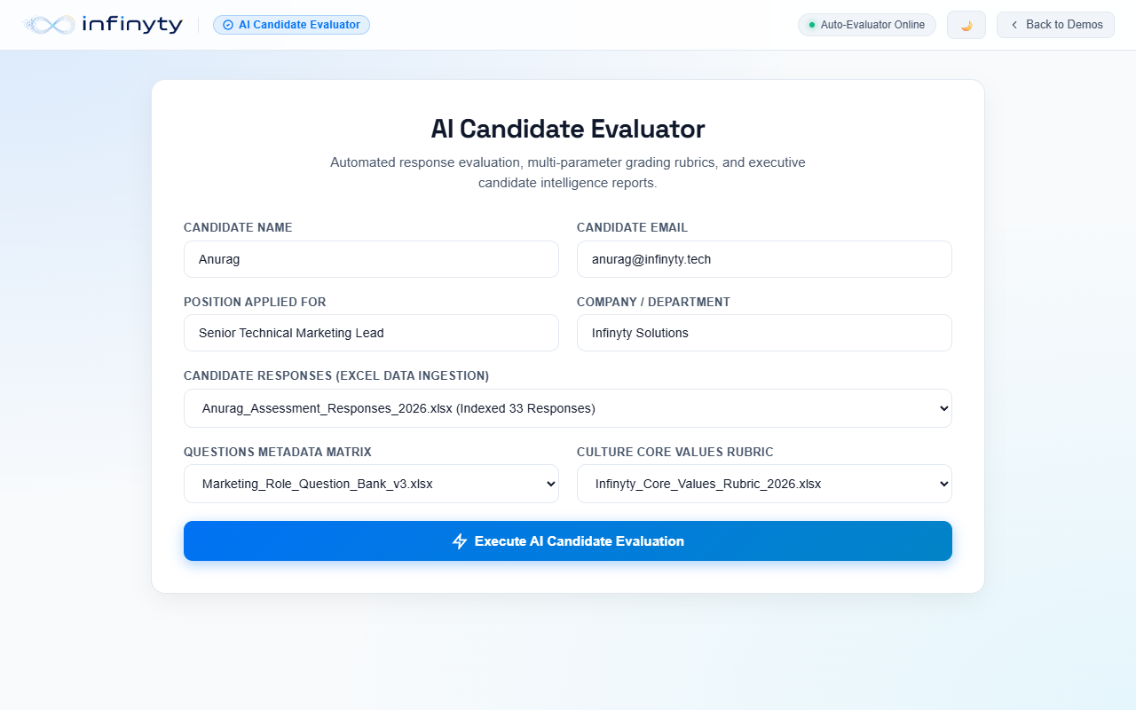 Candidate Evaluator Screenshot